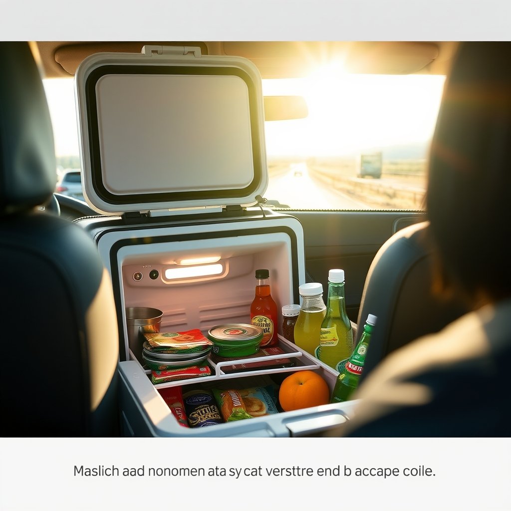 car refrigerator in action
