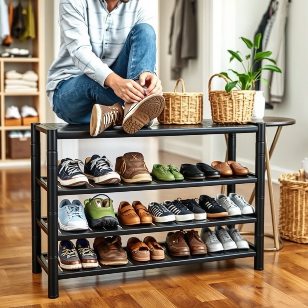 shoe bench in action
