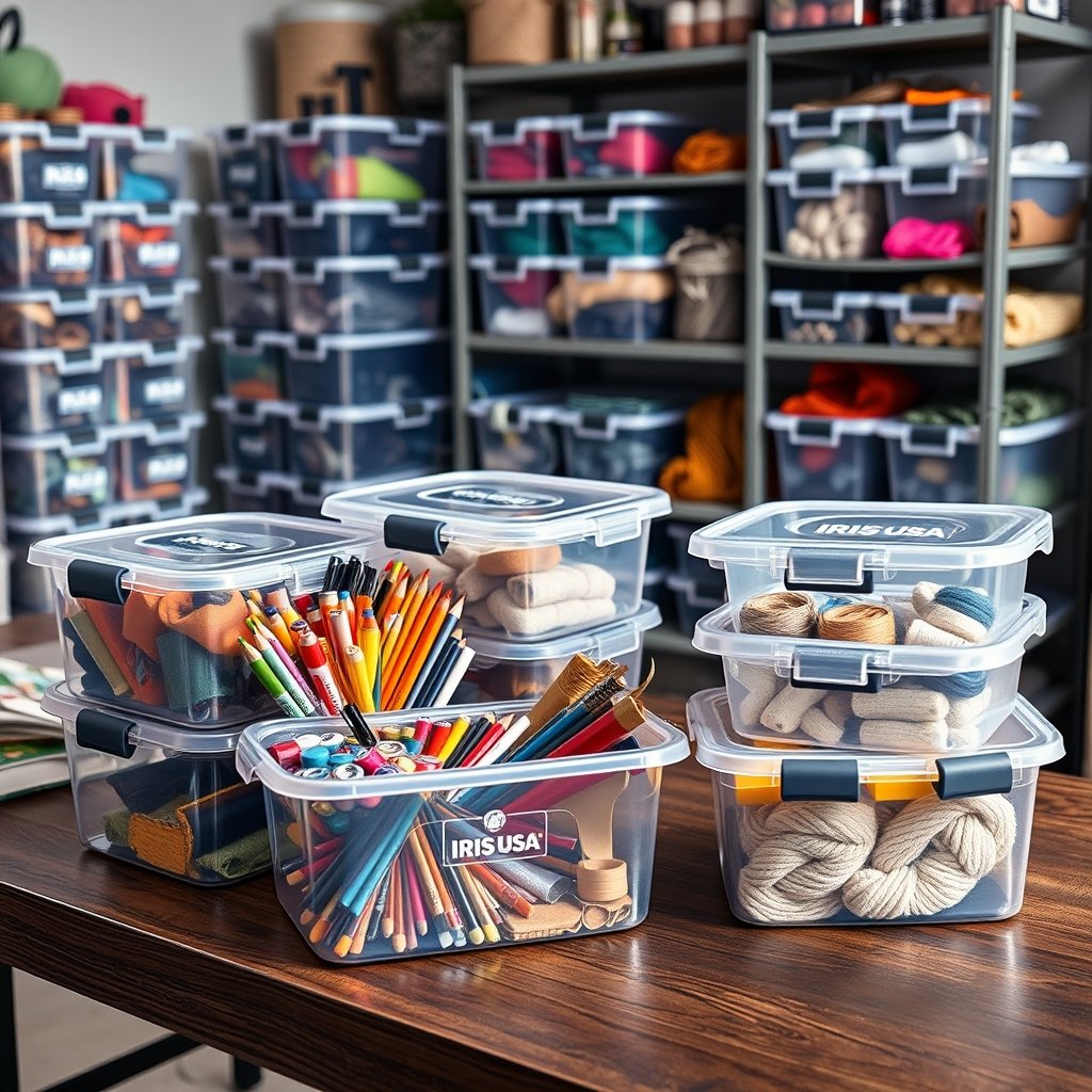 storage bins in action