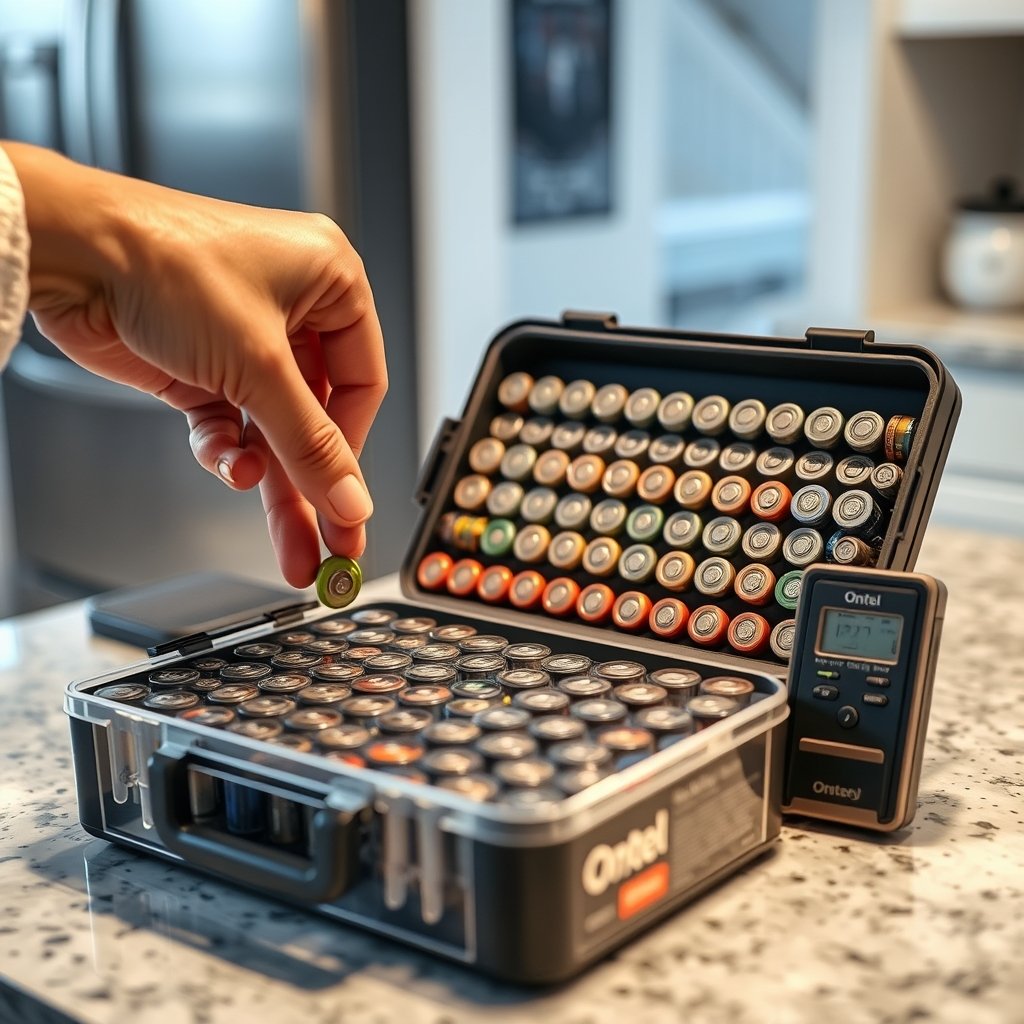 battery organizer in action