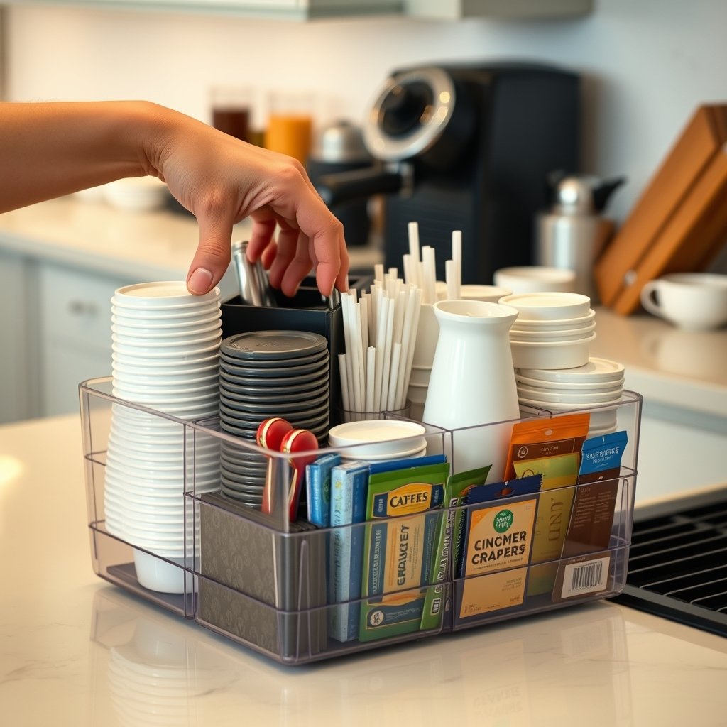 condiment organizer in action
