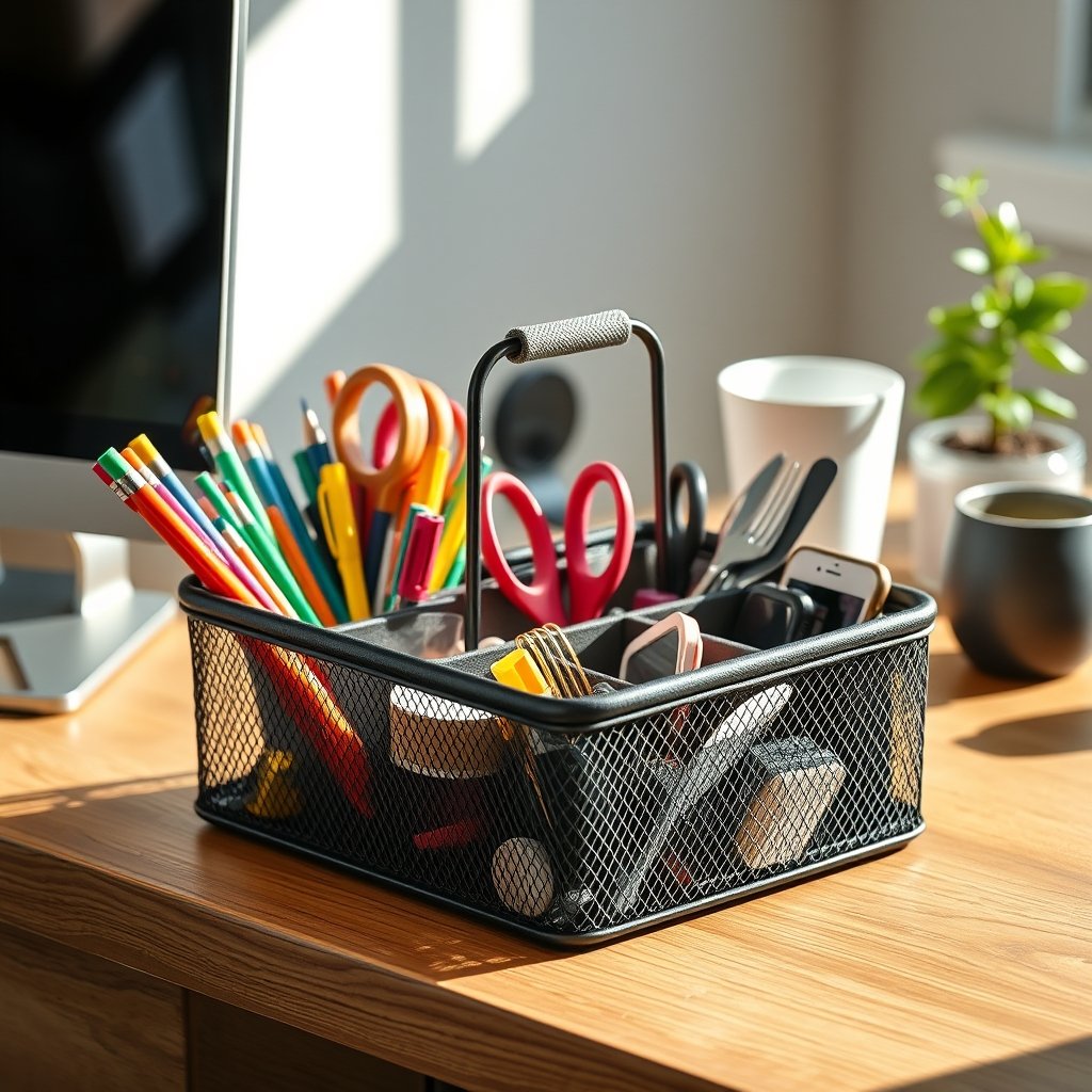 storage caddy in action