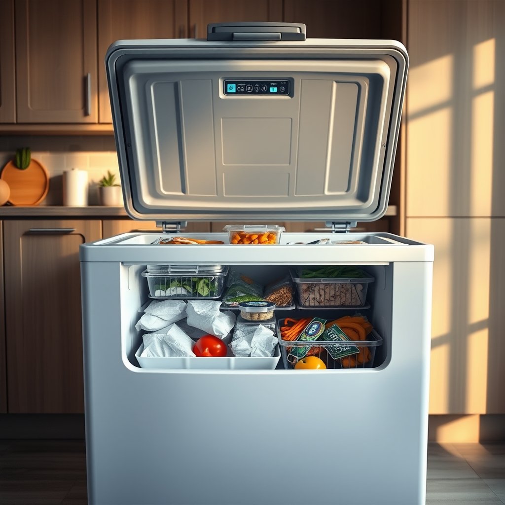 chest freezer in action