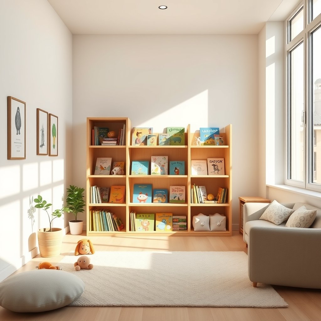 kids bookshelf product view