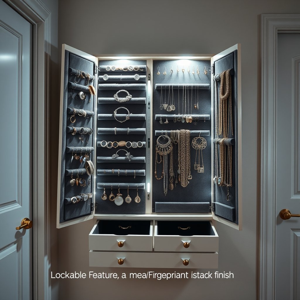 jewelry armoire in action