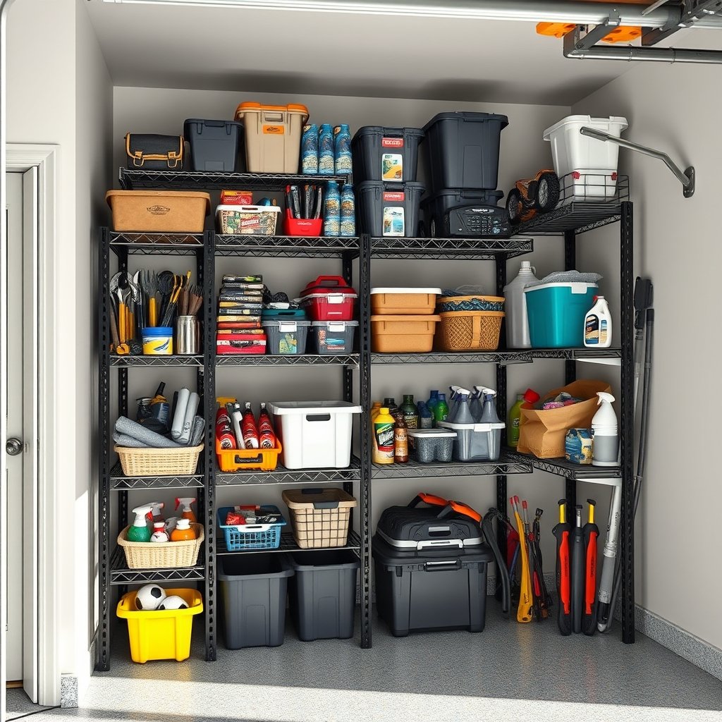 garage shelving in action