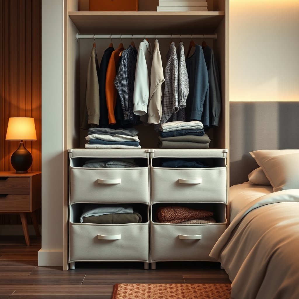 closet organizer in action