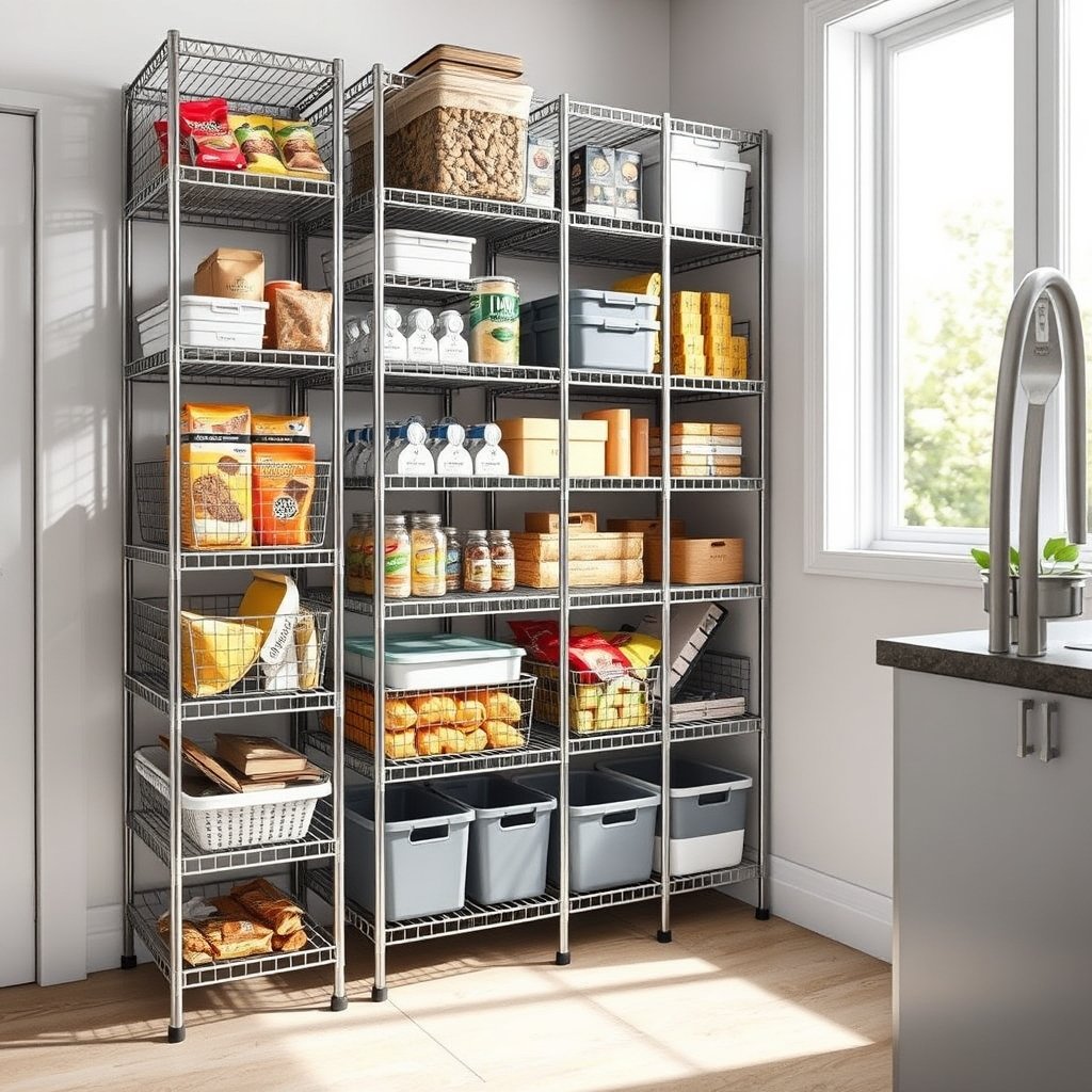 wire shelving in action