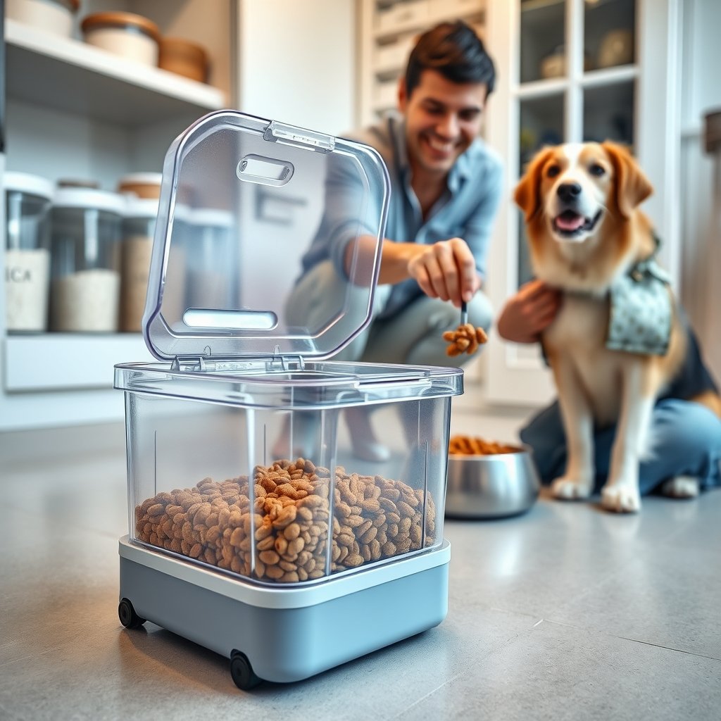 dog container in action