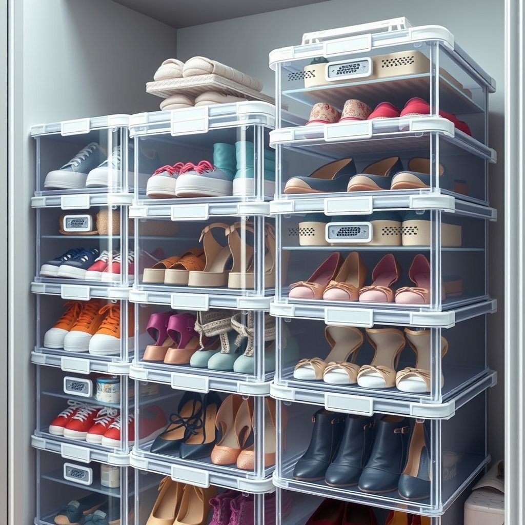 shoe organizer in action